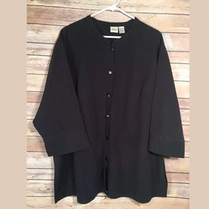 Falls Creek Cardigan Blazer Jacket SZ 24 Black